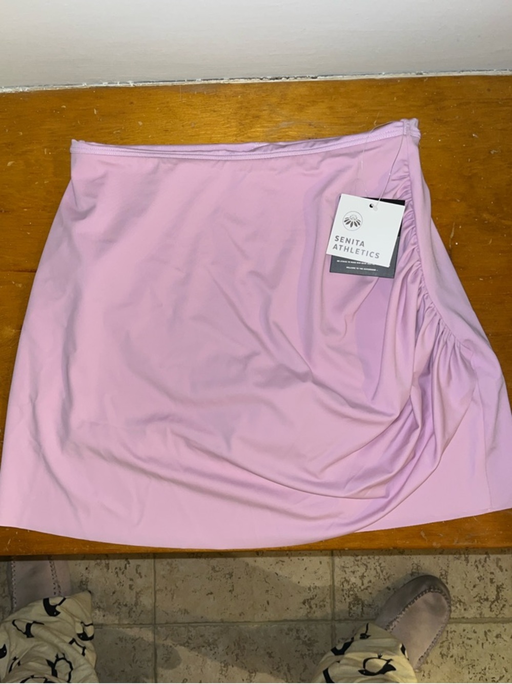 Senita Athletics High Rise Swim Skort with Side Ruching